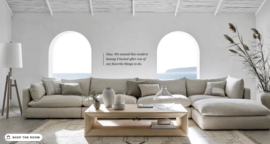 shoppable content crate&barrel