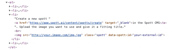 spott content embedding