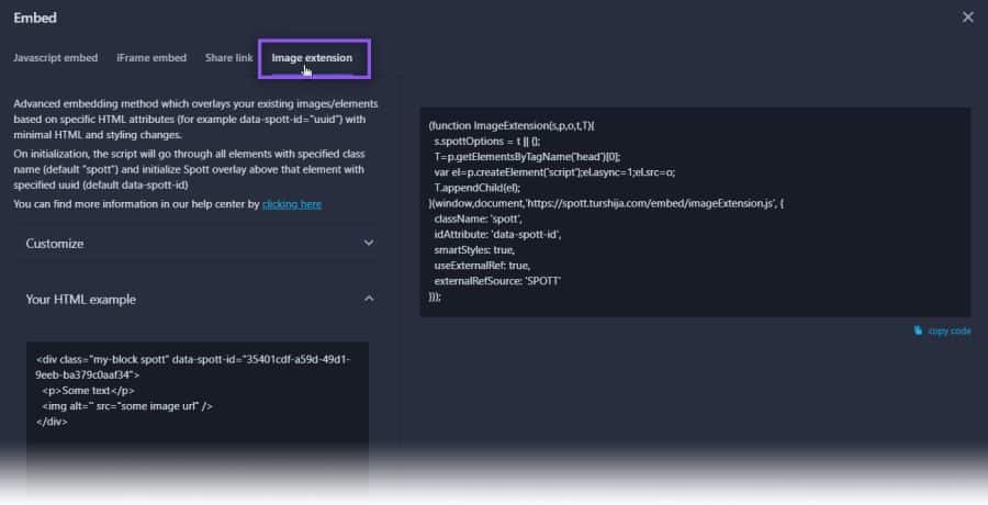 spott image extension